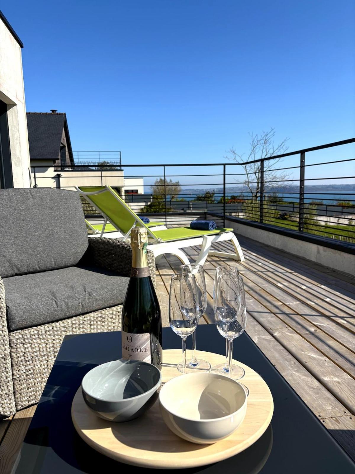 Villa Armor Vue Mer Et Spa Carantec Bagian luar foto