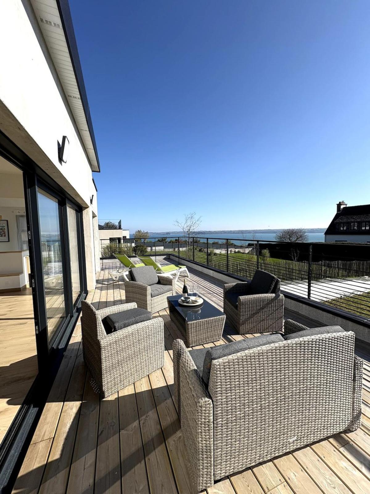 Villa Armor Vue Mer Et Spa Carantec Bagian luar foto